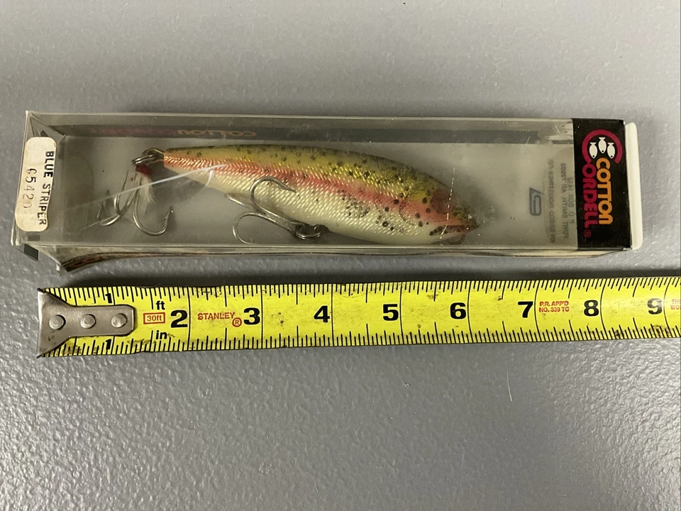 Vintage Cotton Cordell 4.25” 1.5 oz Rattlin Spot New in box ( 2306) Blue/Chrome - Image 2 of 2