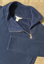 Athleta Cozy Karma Asymmetrical Fleece Lined Pullover, Enchanted Blue Size Small