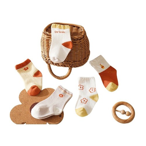 5 Pairs Cotton Kids Socks Winter Baby Girls Boys Newborn Toddler Socks 0-8 Yrs - Picture 2 of 16