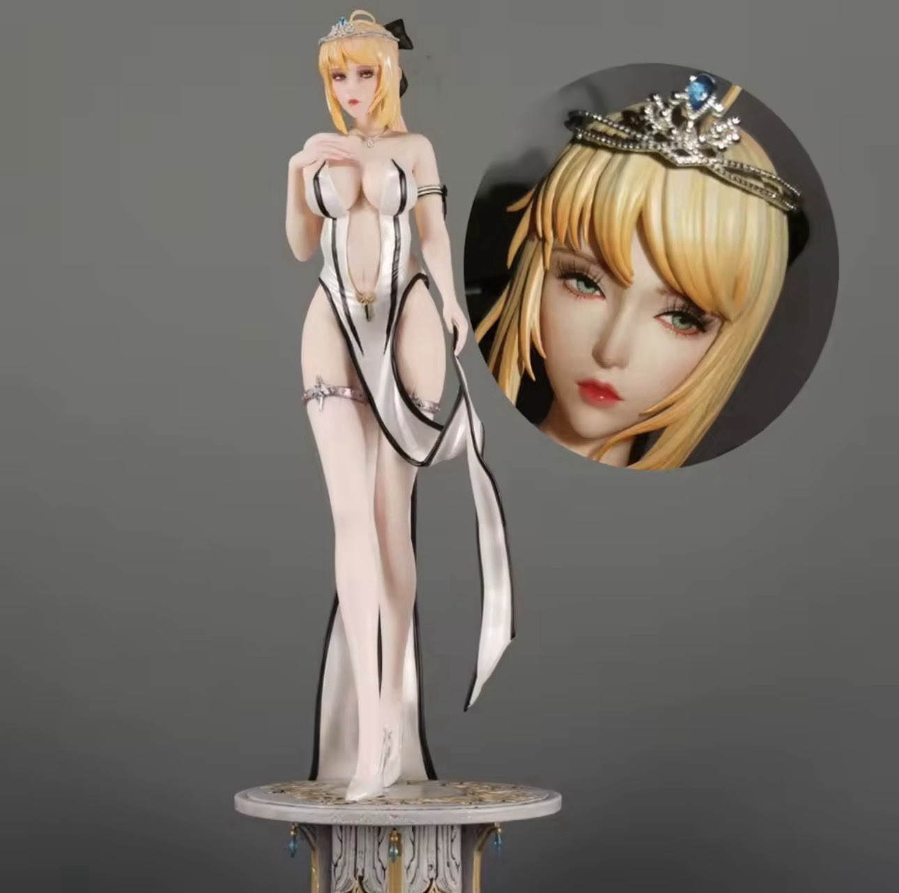 Figurine Saber Altria Fate Grand Order en résine de 55 cm aux détails haut de gamme