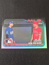 2024 Topps Update Series Shohei Ohtani Mike Trout Base Refractor TJP