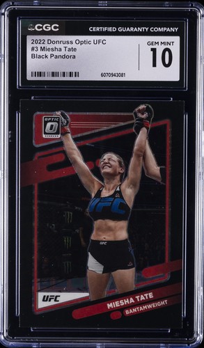 Miesha Tate [Black Pandora] #3 2022 Panini Donruss Optic UFC card