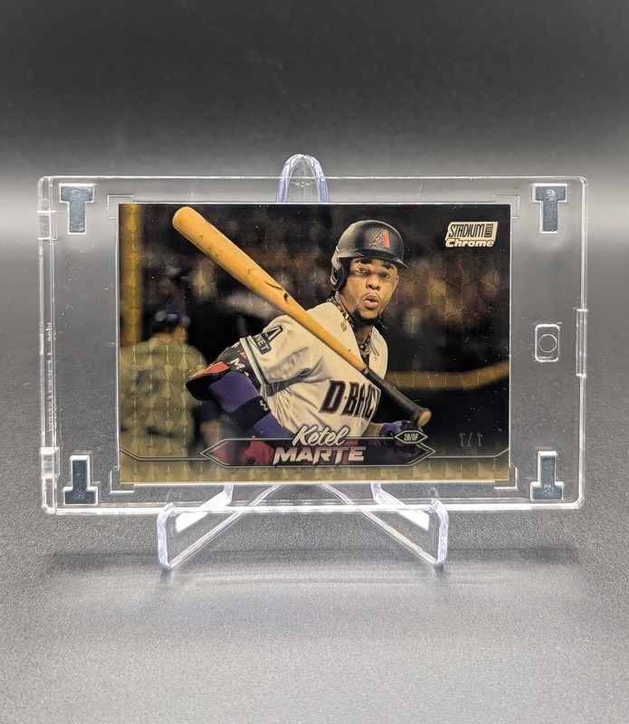 2024 Stadium Club #24 Ketel Marte Chrome SuperFractor #1/1 Bat Flip Image
