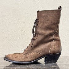 Vintage Acme Retro Victorian Lace Front Granny Boots Women  s Size 8.5