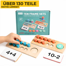 Montessori Mathe Lernspielzeug Holz Zahlen Lernen Rechnen Kinder 130 Teile