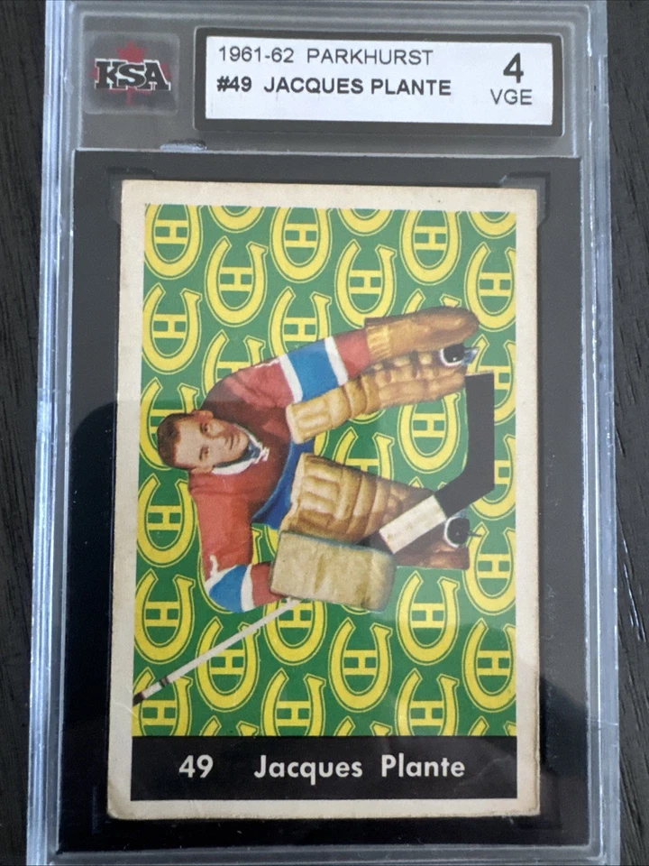 💥 JACQUES PLANTE 💥1961 PARKHURST #49 KSA 4 VGE HOF 🇨🇦MONTREAL CANADIENS🇨🇦 Foto 4 de 4