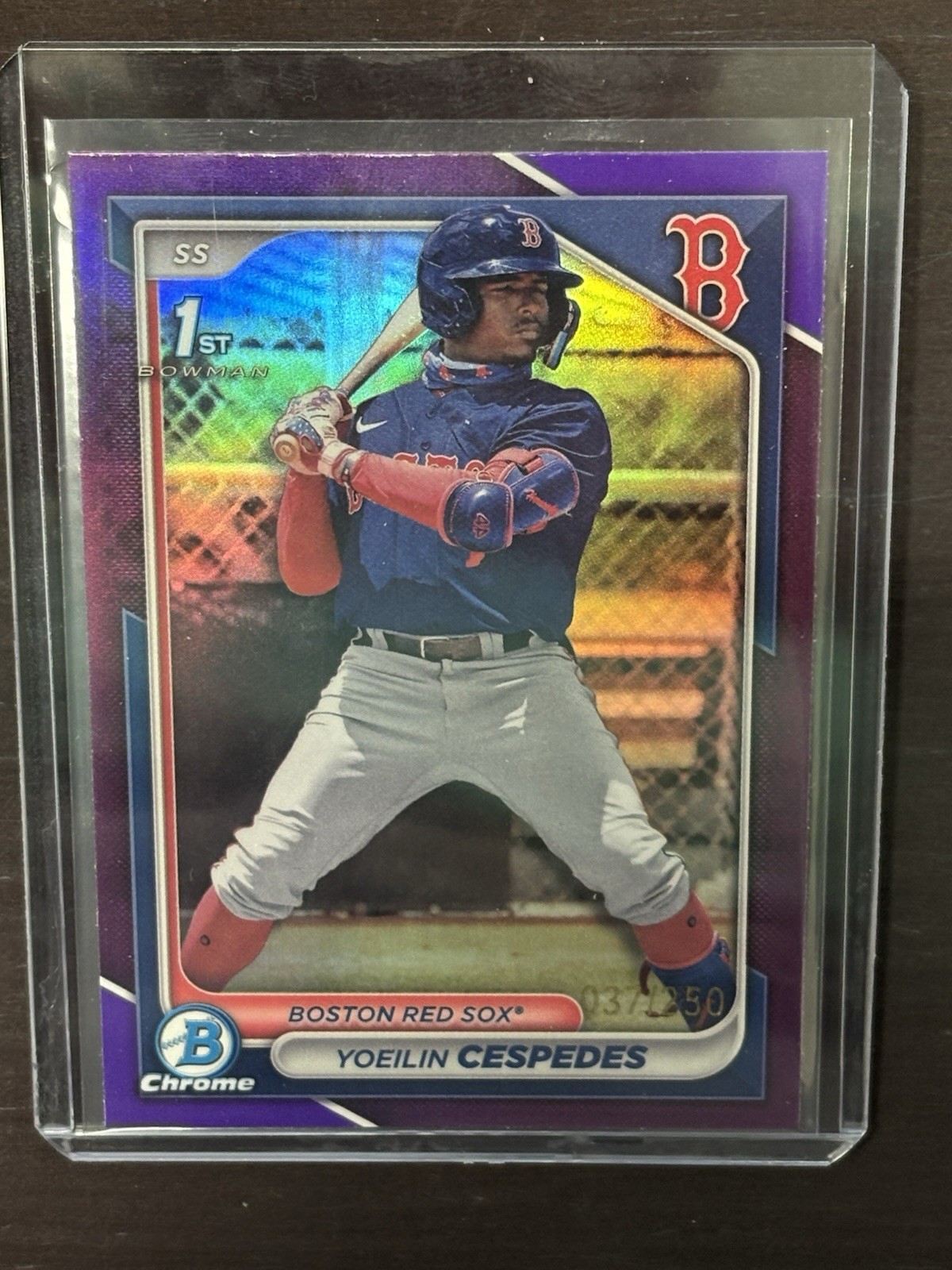 2024 Bowman Chrome 1st Purple Refractor /250 Yoeilin Cespedes BCP-139