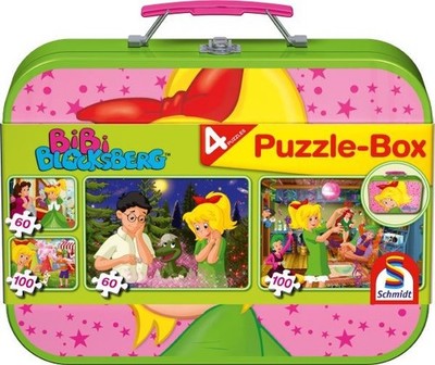 Schmidt - 55595 - Puzzle - 60 & 100 Teile - Bibi Blocksberg im Koffer - 5+ Jahre