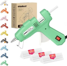 ROMECH 20W Mini Hot Glue Gun with 30 Sticks Set, Fast Mini, Green 