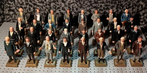 Lot (32) Louis Marx & Co. US President Figures / Figurines w/ Some Having Damage