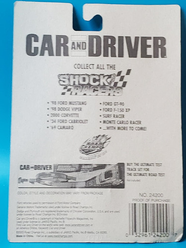 CAR + DRIVER SHOCK RACERS 🚨 BLUE FORD F150 XP TRUCK 🚨 2000 VTG NIP #24200 🏁🏁 - Bild 6 von 10