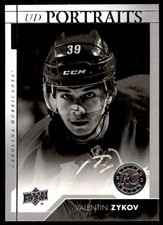 2017-18 Upper Deck UD Portraits Valentin Zykov Rookie Carolina Hurricanes #P-99