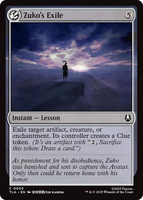 Zuko's Exile #3 Avatar: The Last Airbender TLA Magic MTG
