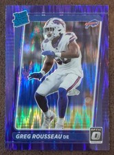 Greg Rousseau RC 2021 Panini Donruss Optic #253 Purple Shock Rated Rookie Bills