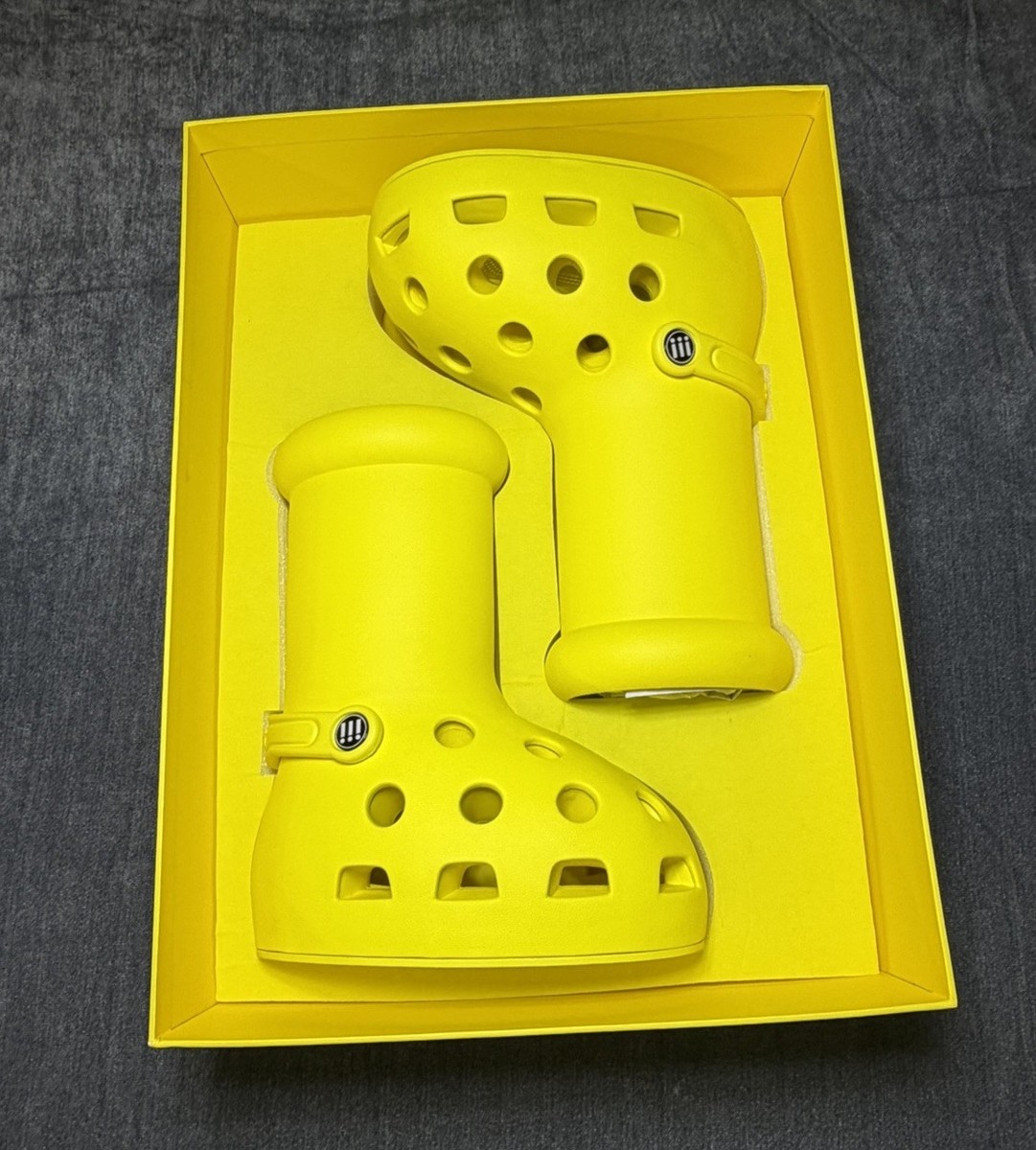 MSCHF X CROCS BIG YELLOW BOOTS CROCS SIZE 8 NEW WITH BOX | eBay