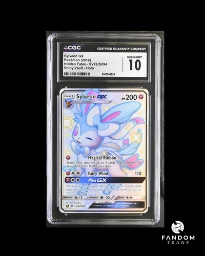 CGC 10 GEM MINT Sylveon GX SV76/SV94 Pokemon Hidden Fates Shiny Vault