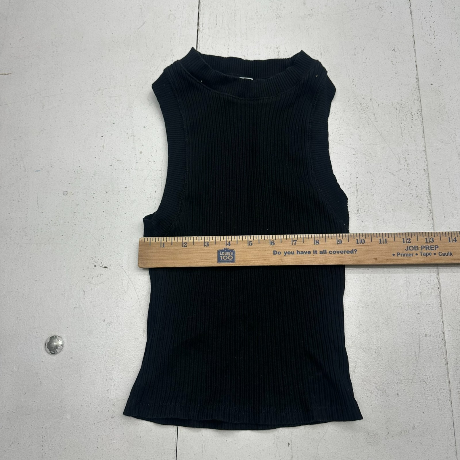 Zara Solid Black Ribbed Halter Neck Sleeveless Ca… - image 4