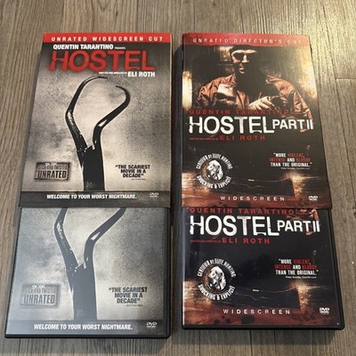 Hostel & Part 2 DVD Lot Widescreen Unrated Directors Cut Eli Roth Horror Gore