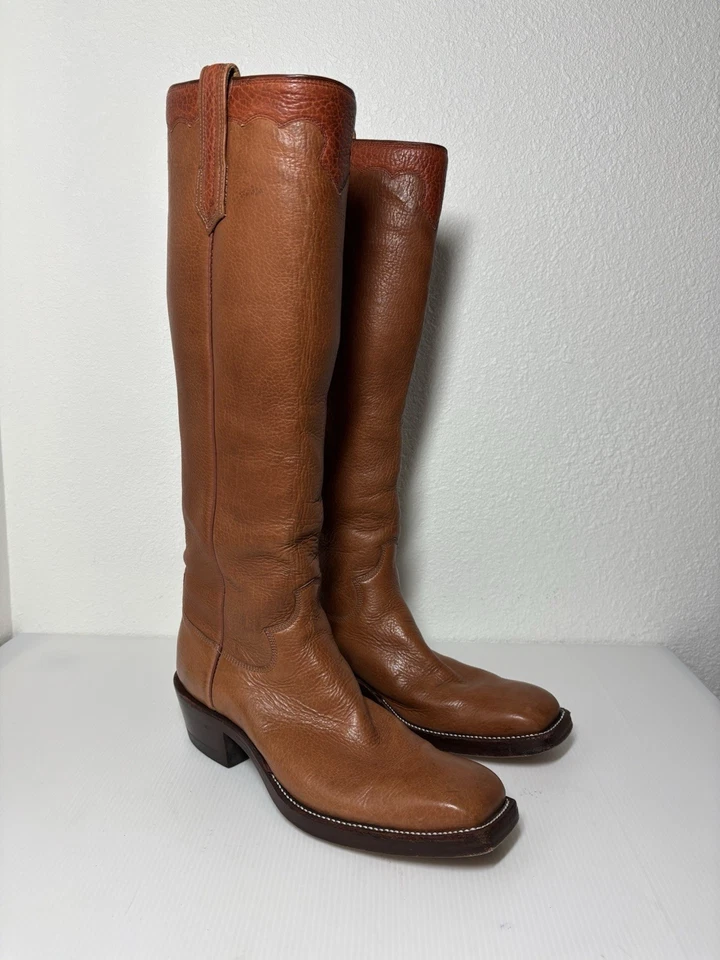 Высокие мужские ботинки Paul Bond Western на заказ 11AA Nar стержень карамельная кожа C Desc I - Изображение 3 из 4