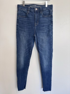 American Eagle Outfitters Women s High Rise Slim Stretch Blue Denim Jeans Size 4