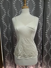 Vintage Vanity Fair Satin  Lace Camisole Slip Adjustable Cream Women's Size 34