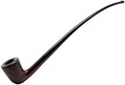 Sarome Churchwarden Briar Pipe in a Smooth Brown Walnut Finish (6983-w)