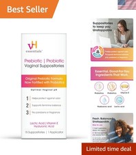 Compact 15 Count pH Balanced Vaginal Suppositories for Feminine Freshness