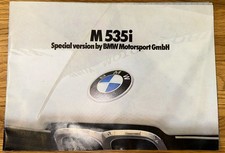 BMW M535i E12 1980-81 UK Dealer Sales Brochure 5-Series Good