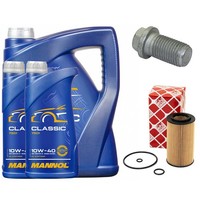 MotoröL Filter Set 10W-40 API SN/CH-4 7 Liter + Schraube FüR Mercedes E-Klasse