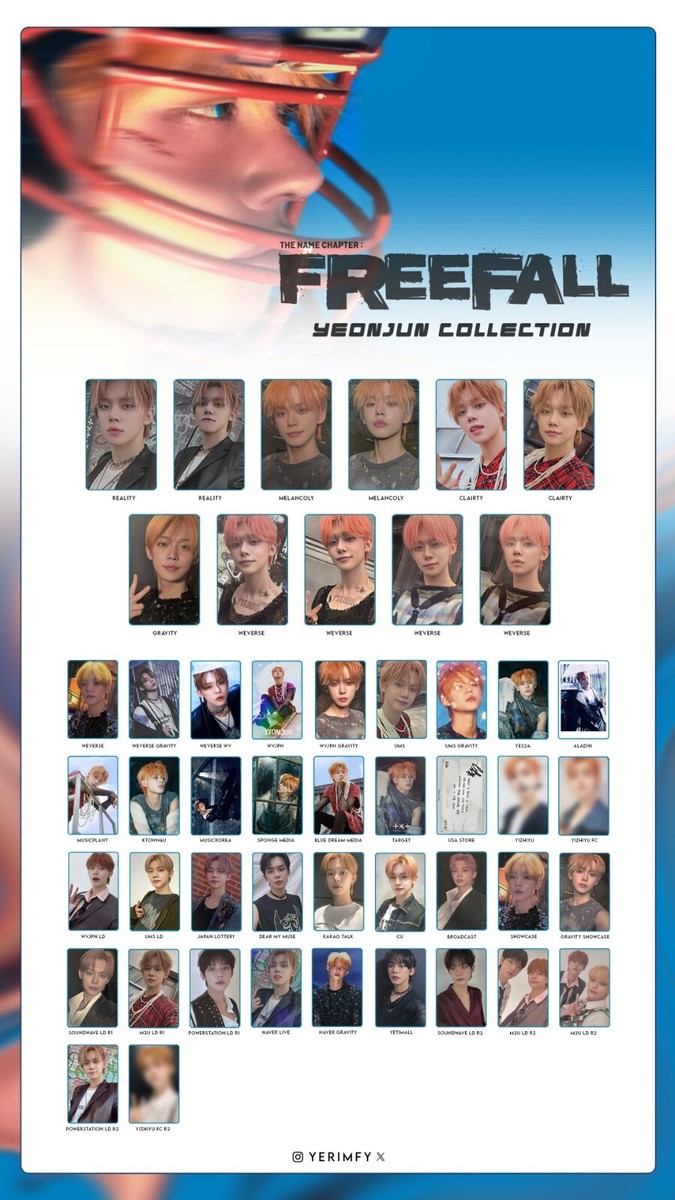 TXT TOMORROW X TOGETHER YEONJUN FREEFALL ALBUM AND POB