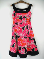 Cato Size 6 Colorful Floral Cotton Stretch Sleeveless Flare Sundress