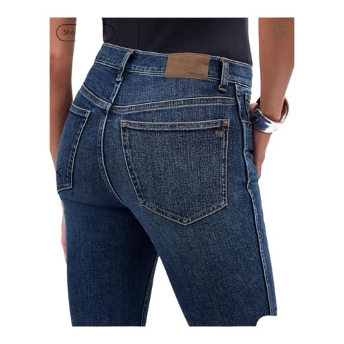 Madewell Stovepipe Jeans Dark Wash Blue Whiskered Damen Größe 24P - Bild 5 von 12