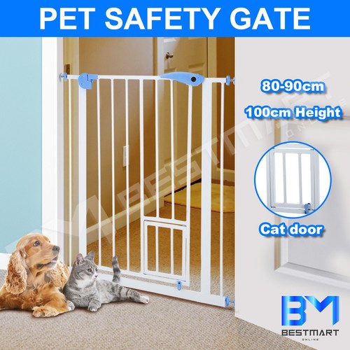 Baby Safety Security Gate Adjustable Pet Dog Stair Barrier Cat Door