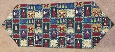 Country Santas  Snowmen double sided Christmas Table Runner 17" x 42"L