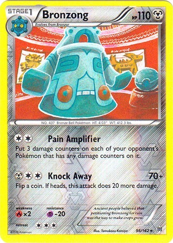 Reverse Holo Bronzong 96/162 Rare XY - BREAKthrough Pokemon TCG