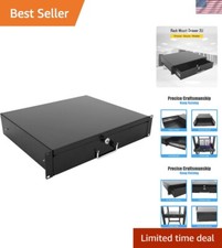 19" Rack Mount Drawer with 9" Extension - Steel, Lightweight Durable