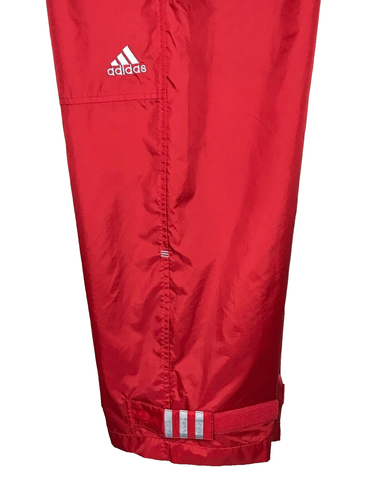 Pantalones deportivos Adidas vintage para hombre XL rojos cortavientos de nailon forrados de malla deportivos años 90’s - Imagen 8 de 23