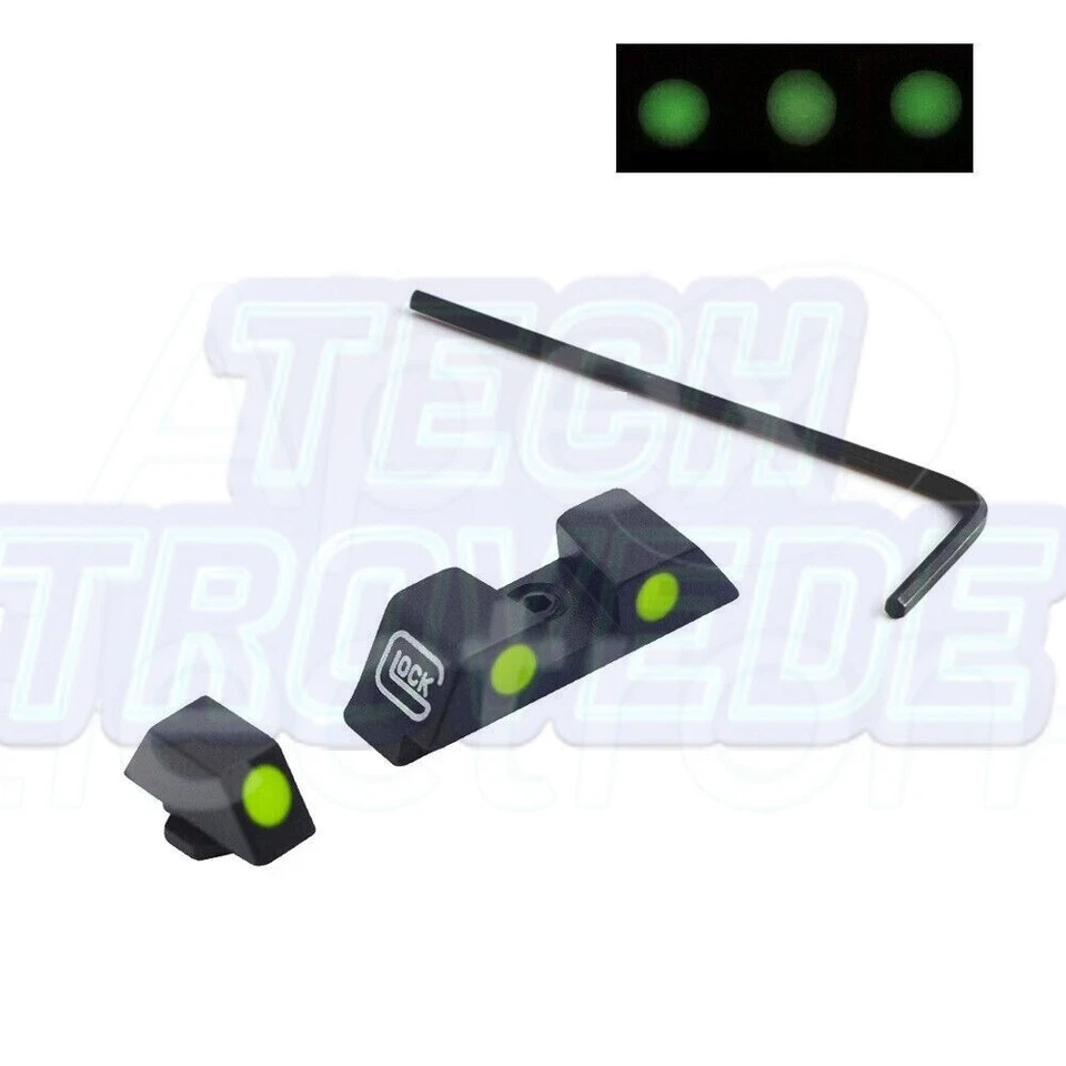 Nuevas miras nocturnas brillantes mejoradas para Glock 17,19,22,23,26,27,33,34,35,37,38,39 - Imagen 3 de 4