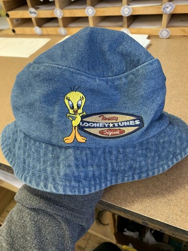 Tweety Bird Denim Bucket Hat RARE | eBay