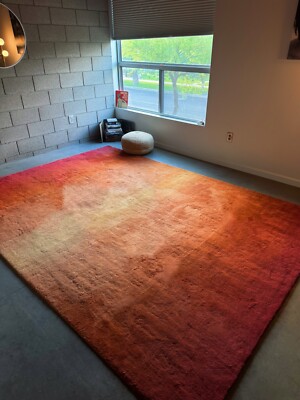 One of One, 8 x 11 Hand Woven Sunset Gradient Momeni Area Rug