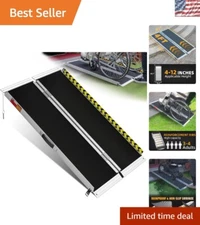 Lightweight 4FT Wheelchair Ramp - Secure & Easy-Store Folding Aluminum Design