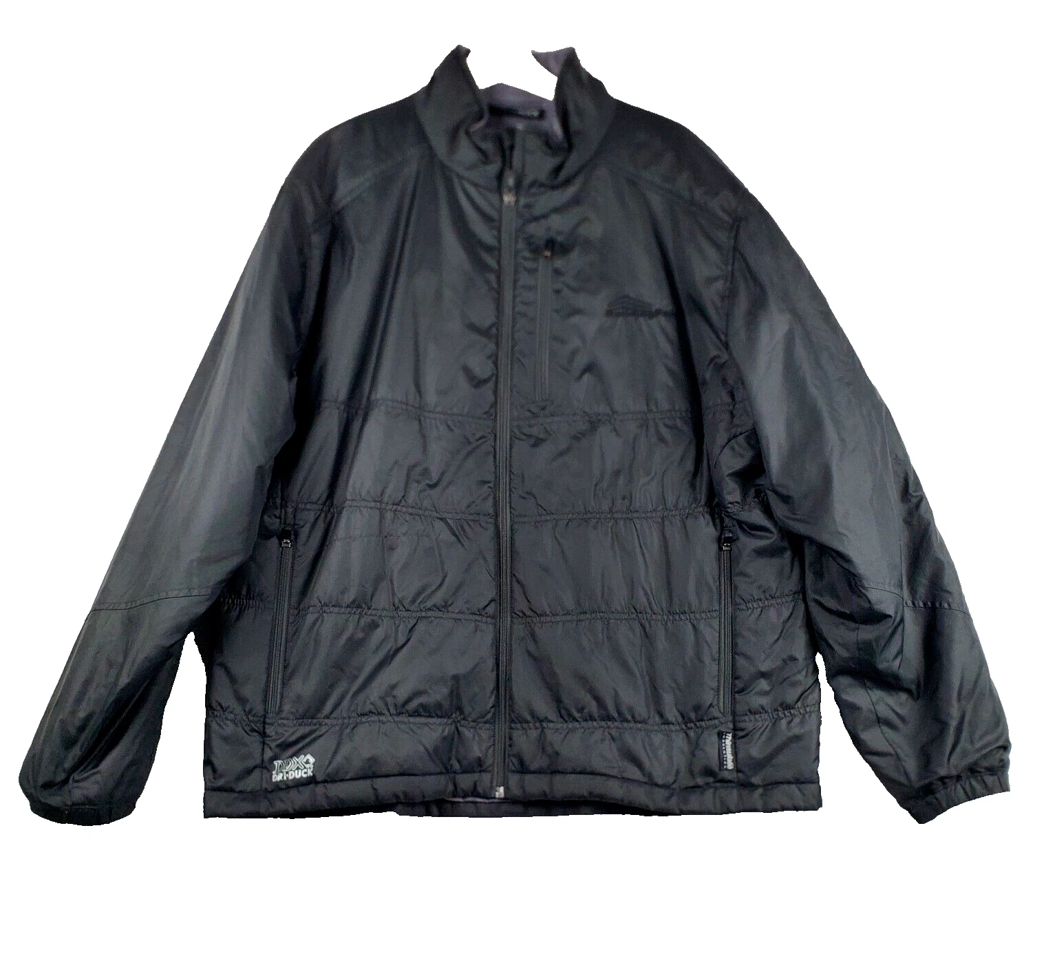 VETEMENTS DRI DUCK Puffer Jacket Uomo XL Nero Poliestere Tasche Full Zip Manica Lunga
