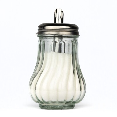 Glass Sugar Dispenser Pourer, Retro Style Sugar Jar Decanter Cafe Bistro  Shaker