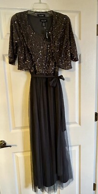 New With a Tag Beautiful Sequin /Chiffon Evening Dress by Candalite Size M  | eBay