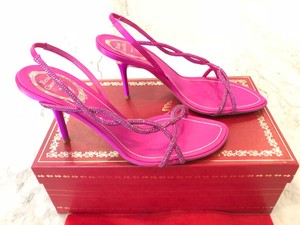 pink crystal sandals