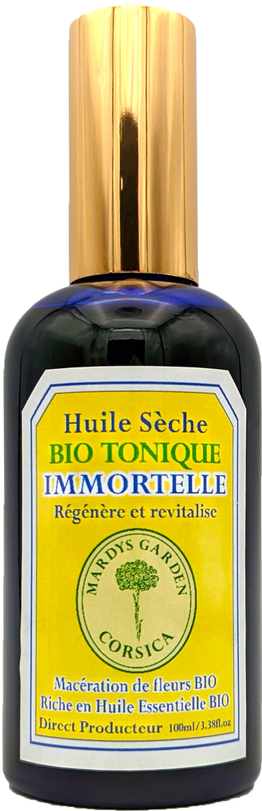 Huile Sèche BIO TONIQUE Immortelle Régénérante pour Peau Mature 100ml