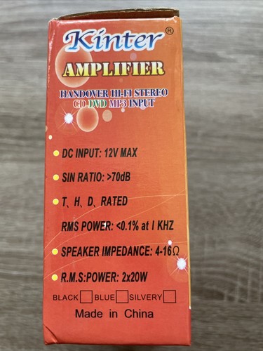 KINTER MA-170 Hi-Fi Stereo Amplifier 20watts per channel NEW - Picture 2 of 3