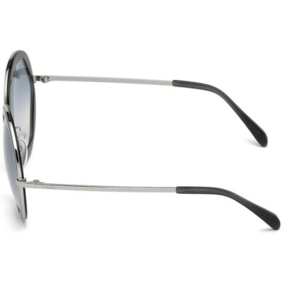 Emilio Pucci EP36 Black Silver 01B Round Plastic Sunglasses 