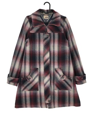 TOMMY HILFIGER Women 37% Wool Mid Length Jacket Coat Size