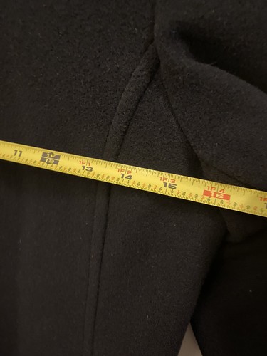 Kenneth Cole Reaction Black Long Wool Coat Women’s Size 2 - 第 9/12 張圖片